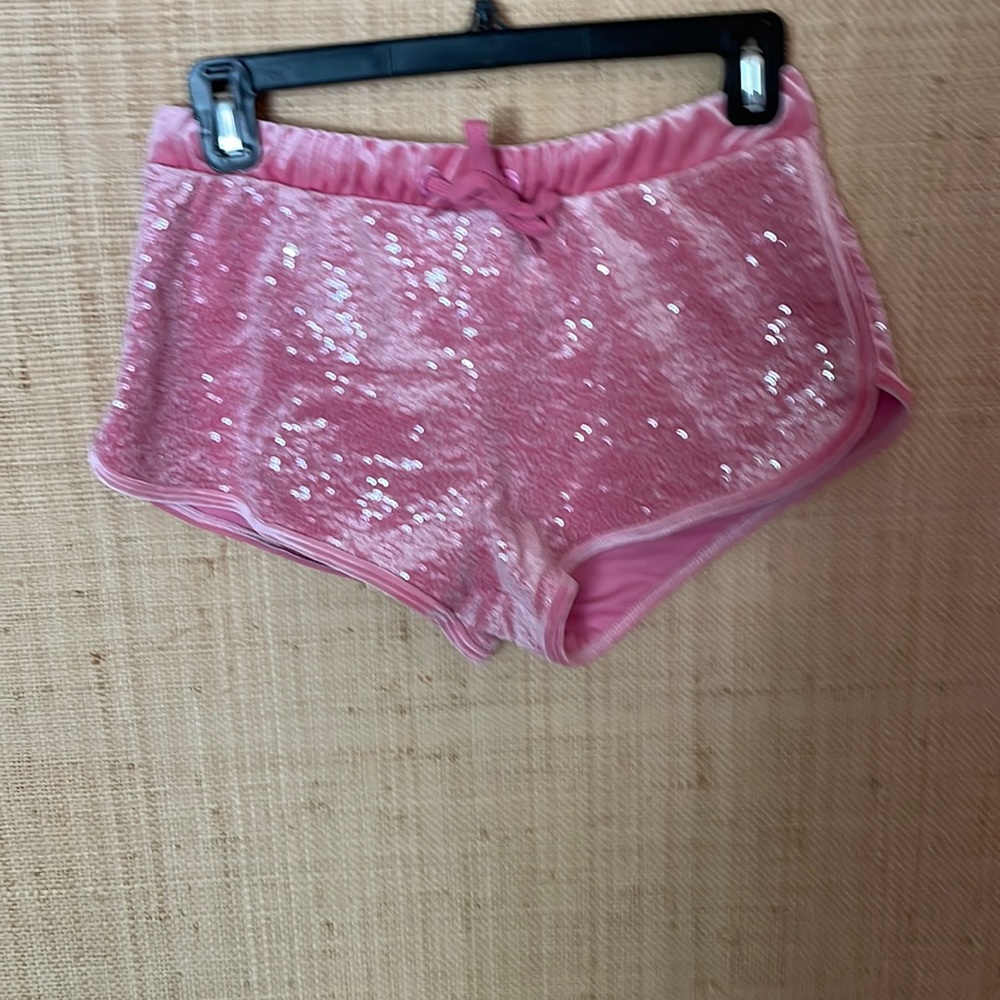SUGAR THRILLZ pink sequin pull on shorts